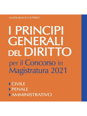 I principi generali del Diritto per il concorso in Magistratura 2021. Civile. Penale. Amministrativo