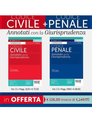 Kit Codice civile+Codice penale. Annotati con la giurisprudenza